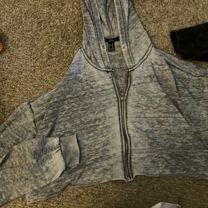 Cropped forever 21 zip up jacket